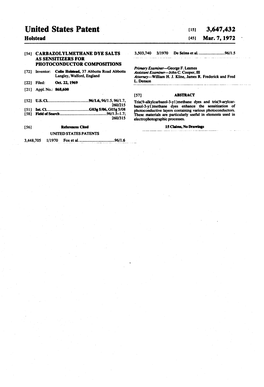 United States Patent (15) 3,647,432 Holstead (45) Mar