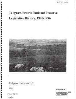 Legislative History, 1920-1996: Tallgrass