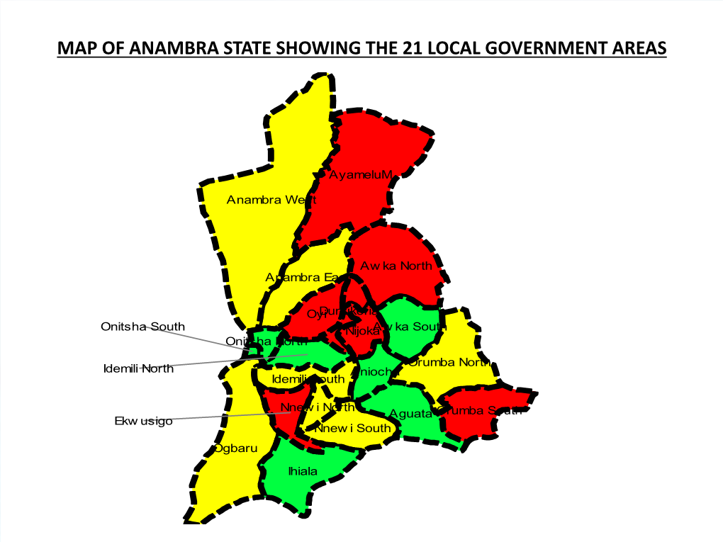 Map Of Anambra State Showing The 21 Local Government Areas DocsLib