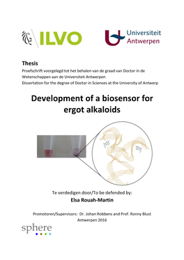 Development of a Biosensor for Ergot Alkaloids