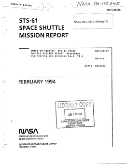 Sts-61 Space Shuttle Mission Report