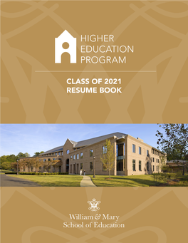 CLASS of 2021 RESUME BOOK Class of 2021 Job Preferences