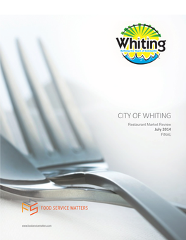 City of Whiting Restaurant Review FINAL