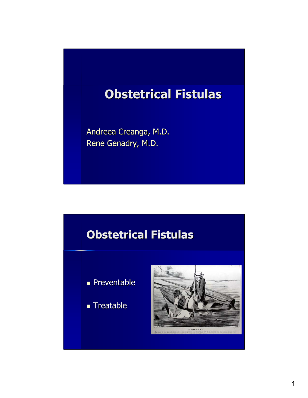 Obstetrical Fistulas
