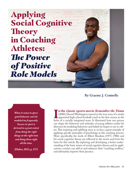 Applying Social Cognitive Theory in Coaching Athletes: the Power of Positive Role Models