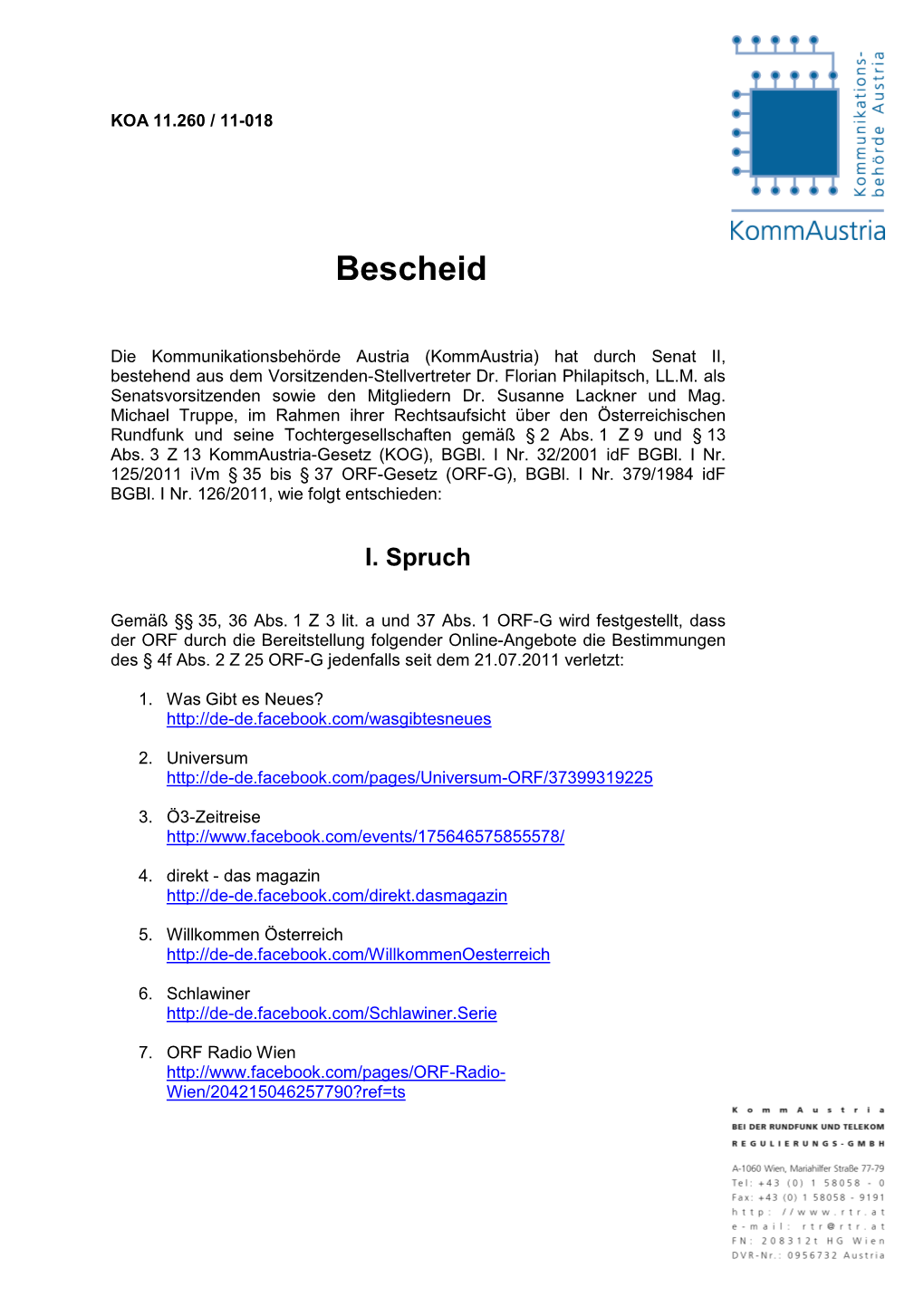 RV Soziale Netzwerke Nach Beschlussfassung