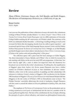 The Parish Review: Journal of Flann O’Brien Studies 1.1