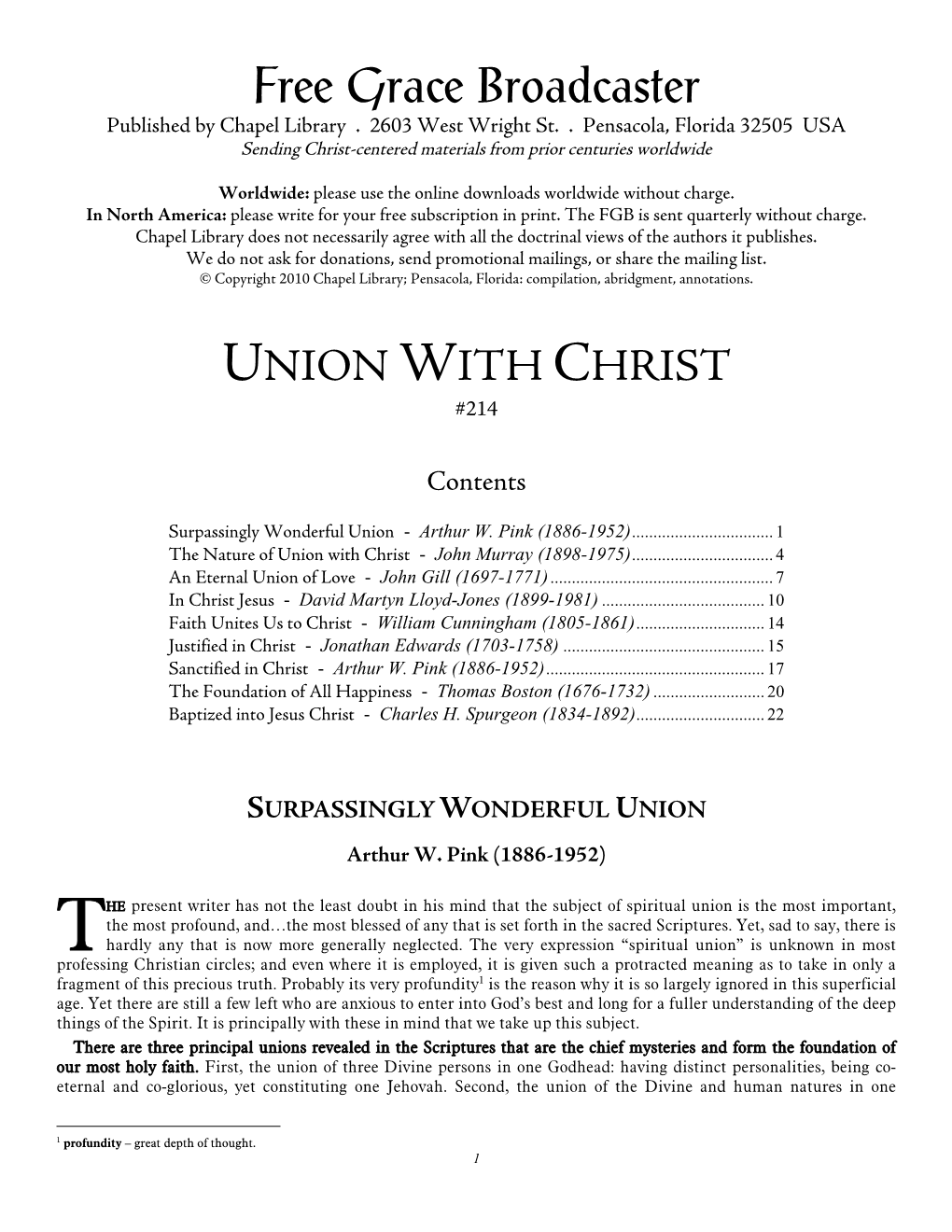 Union with Christ #214