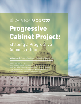 Progressive Cabinet Project: Shaping a Progressive Administration