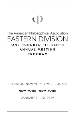 APA Eastern Division 2019 Annual Meeting Program