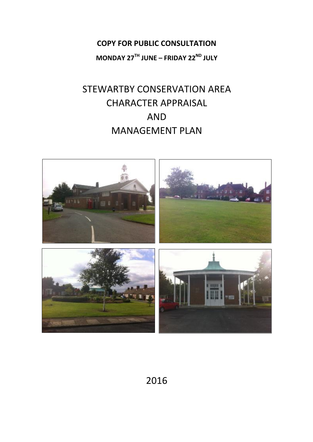 Stewartby Conservation Area Character Appraisal and Management Plan