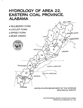 Hydrology of Area 22, Eastern Coal Province, Alabama New York