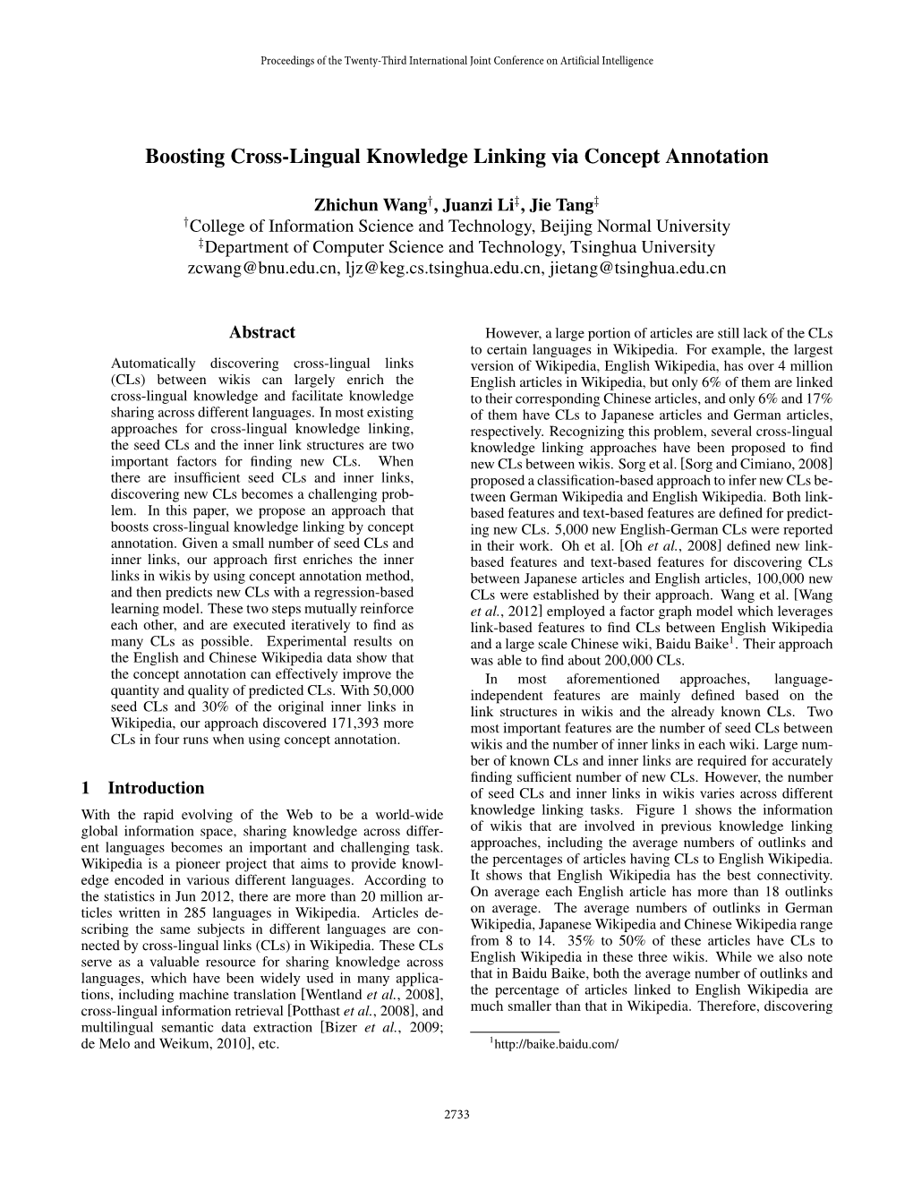 Boosting Cross-Lingual Knowledge Linking Via Concept Annotation