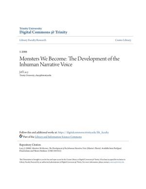 The Development of the Inhuman Narrative Voice (Master's Thesis)