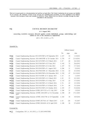 B COUNCIL DECISION 2011/486/CFSP of 1 August 2011