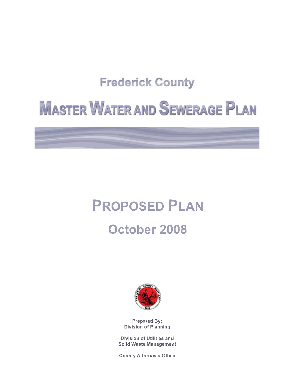 Frederick County Master Water and Sewerage Plan Proposed Plan - DocsLib