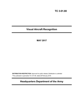 TC 3-01.80 Visual Aircraft Recognition