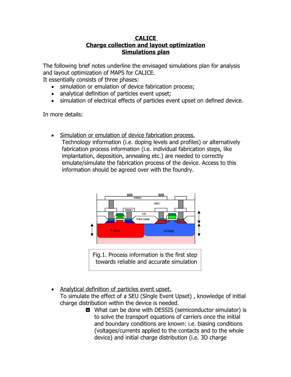 Information Needed for CALICE Simulations