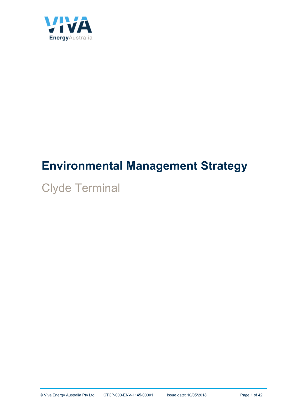 Environmental Management Strategy Clyde Terminal