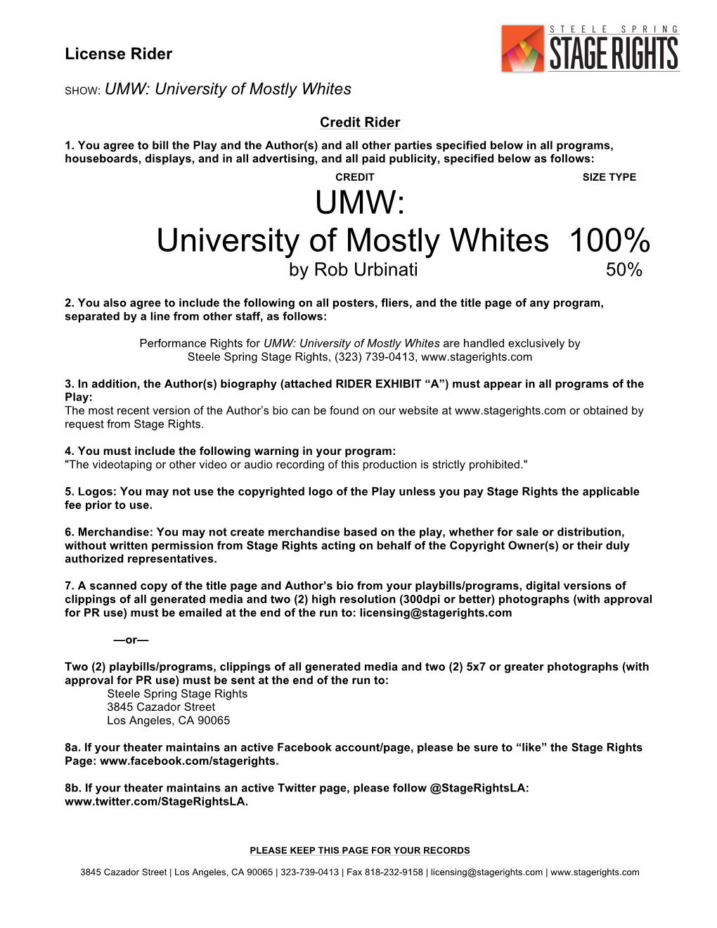 UMW: University of Mostly Whites