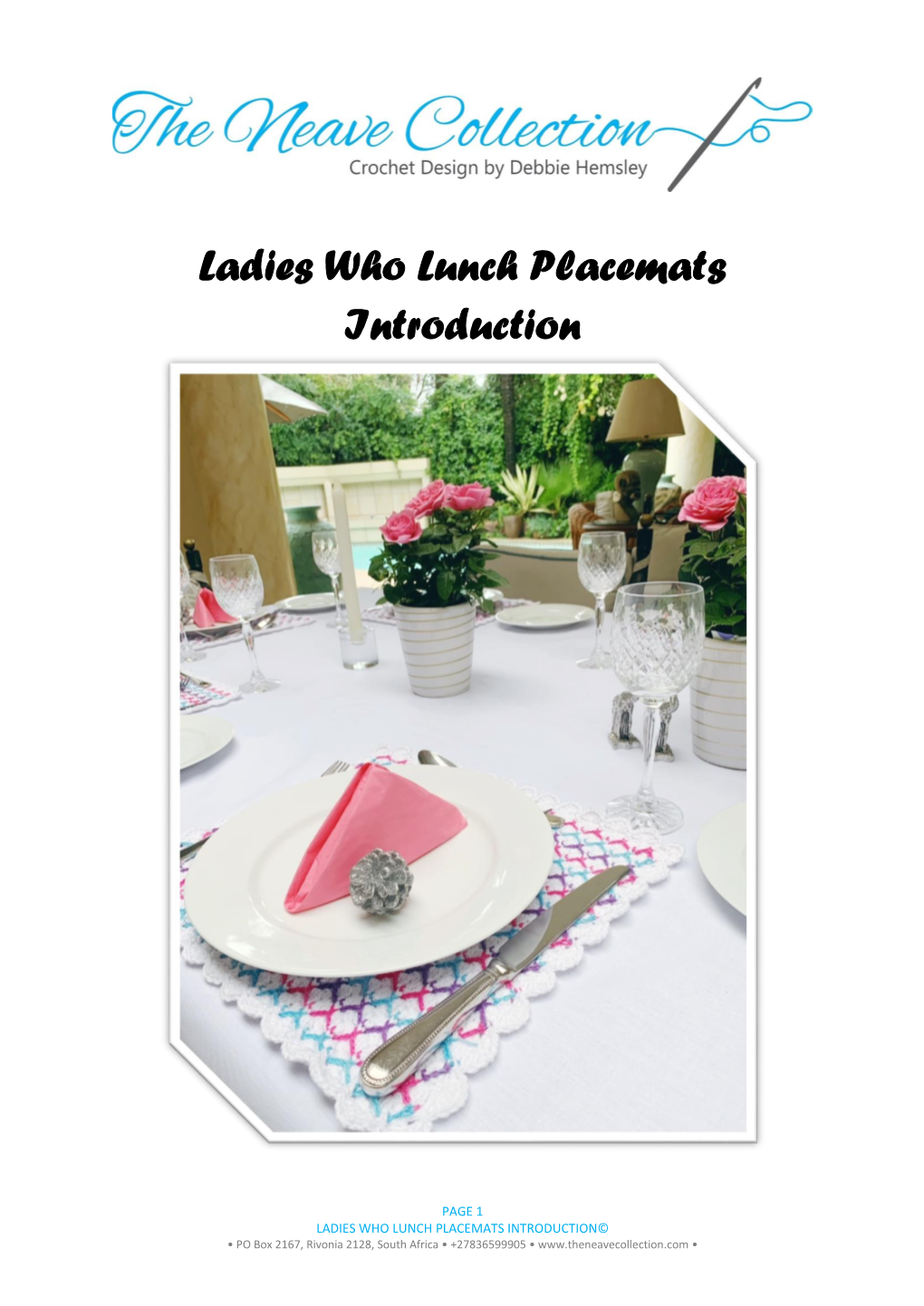 Ladies Who Lunch Placemats Introduction