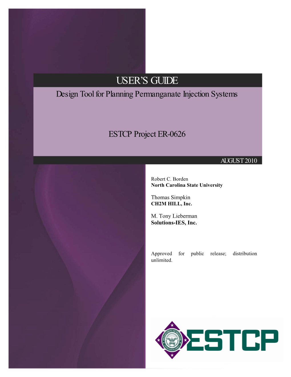 Design Tool for Planning Permanganate Injection Systems