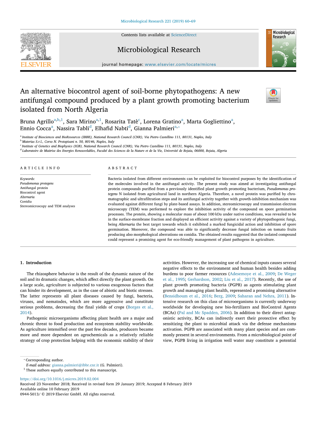 Microbiological Research an Alternative Biocontrol Agent of Soil