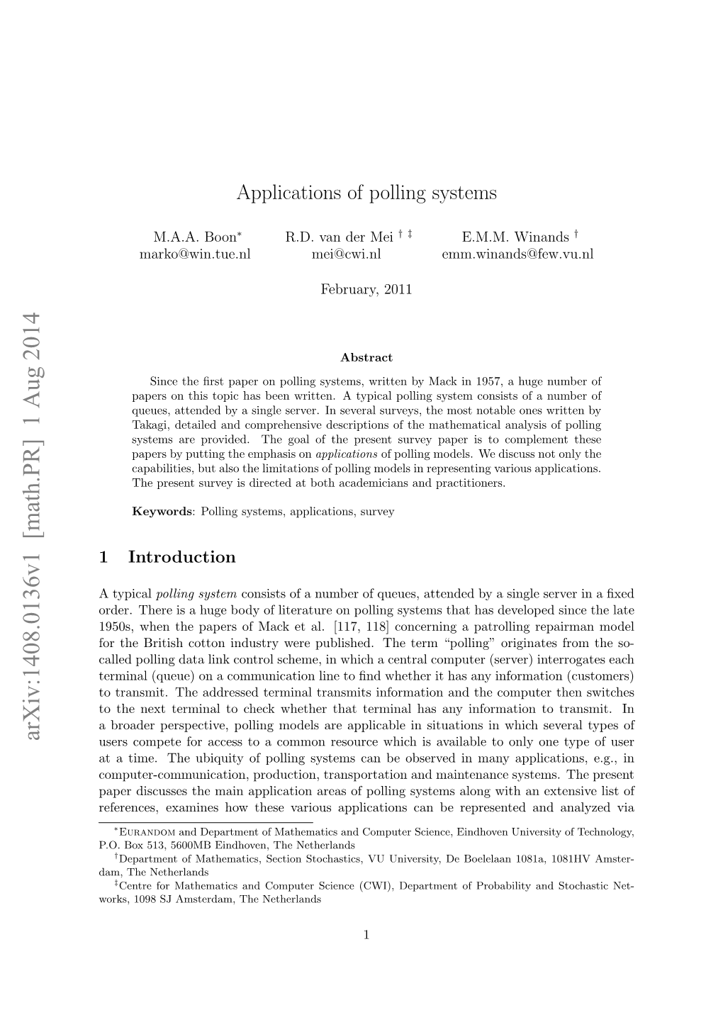 Applications of Polling Systems