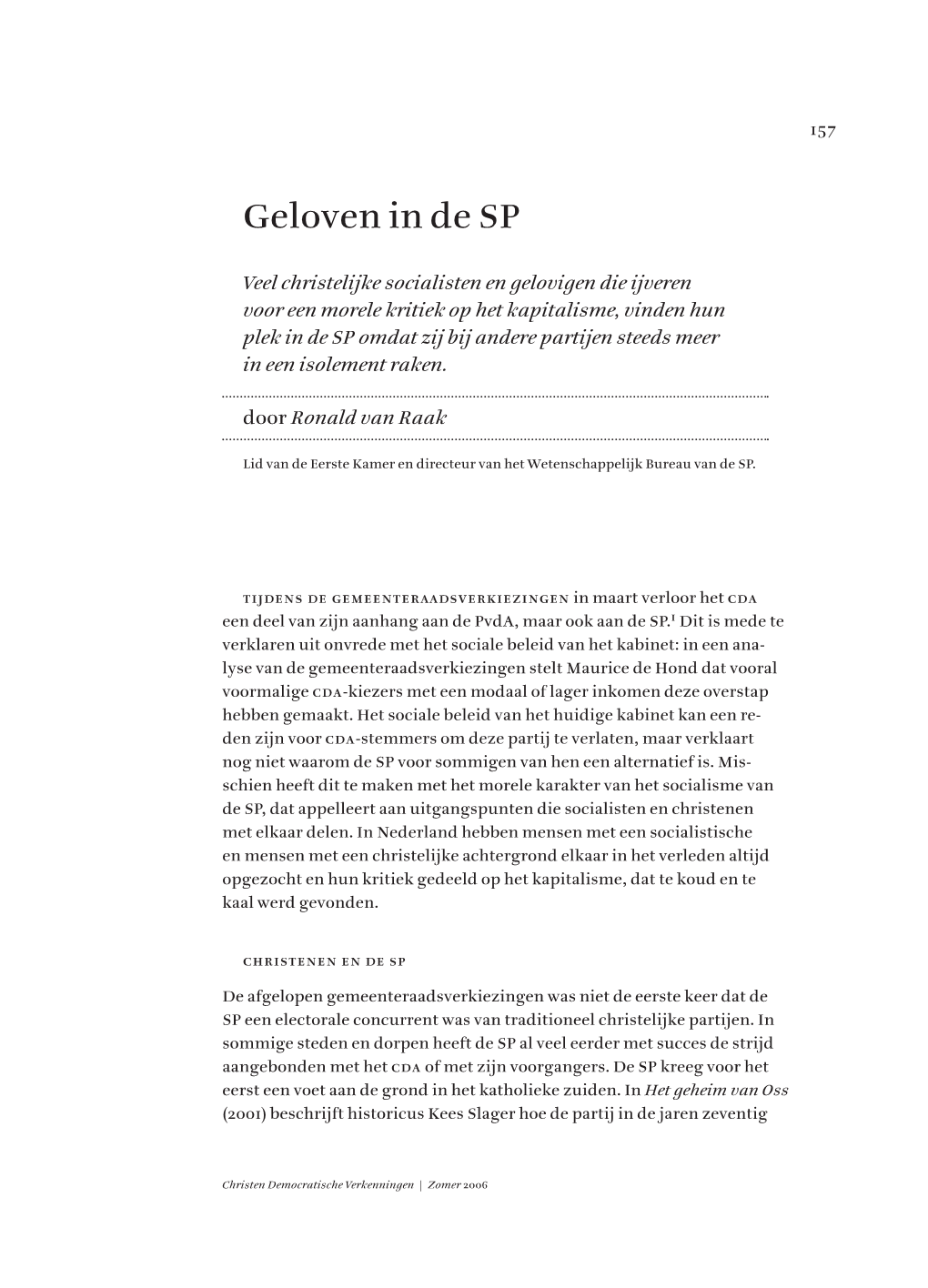 Geloven in De SP