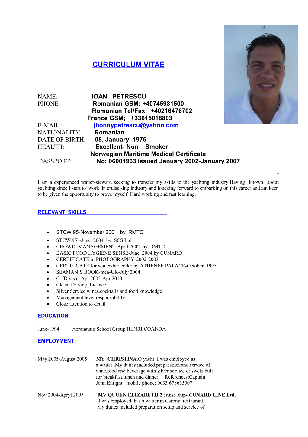 Curriculum Vitae s513