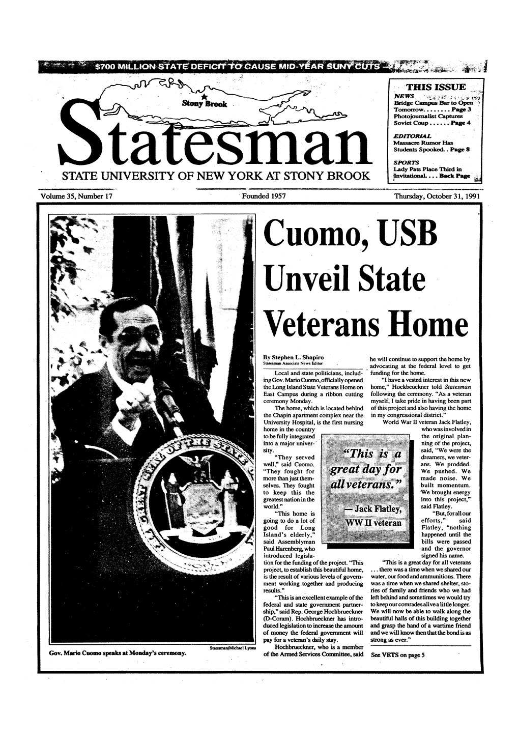 Cuomo, USB Unveil State |