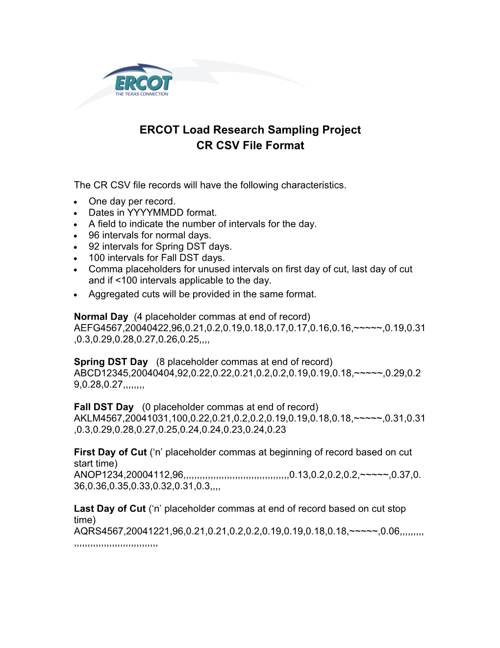 LRS Example of CR Csv File