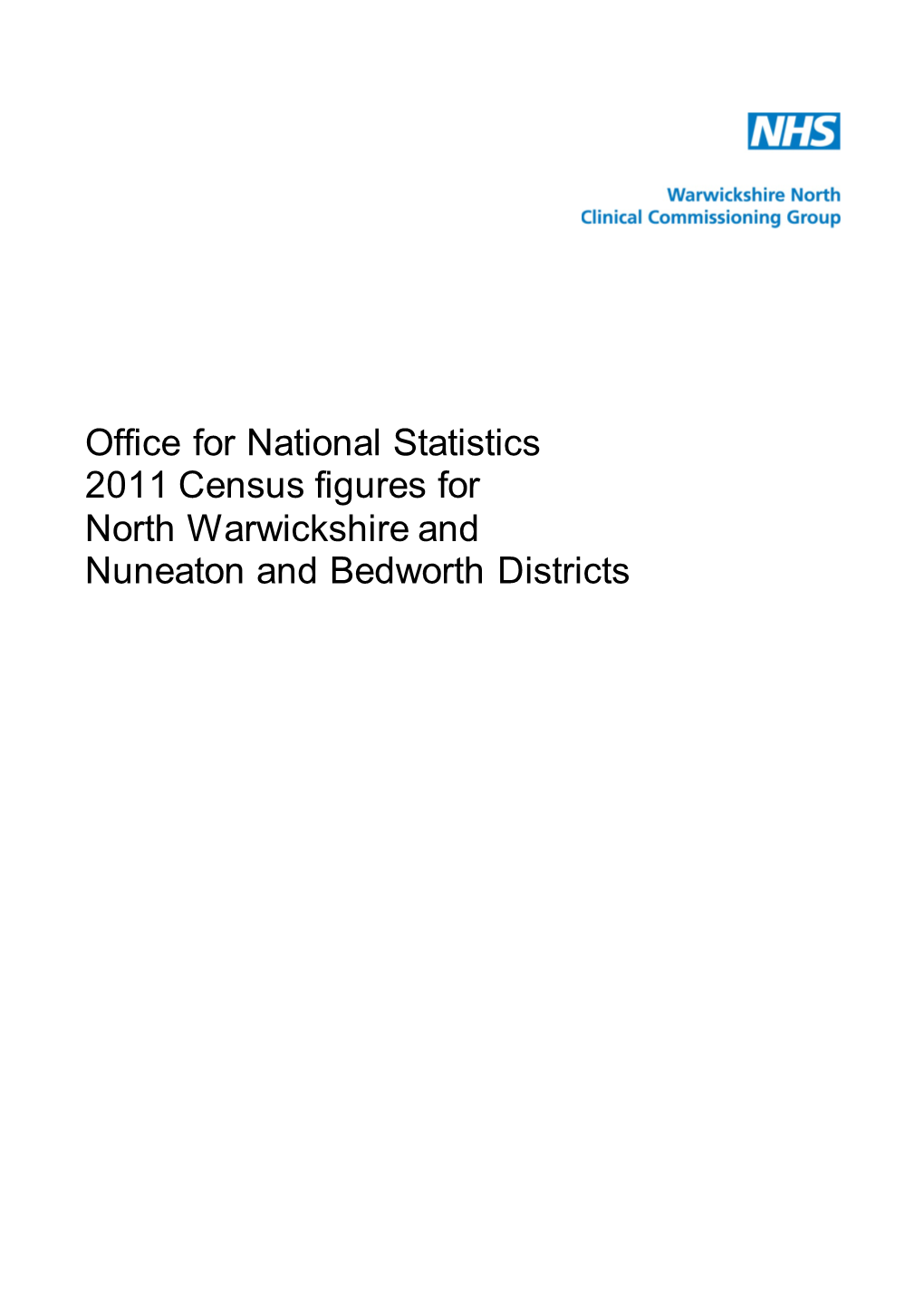 Office for National Statistics for WNCCG.Pdf