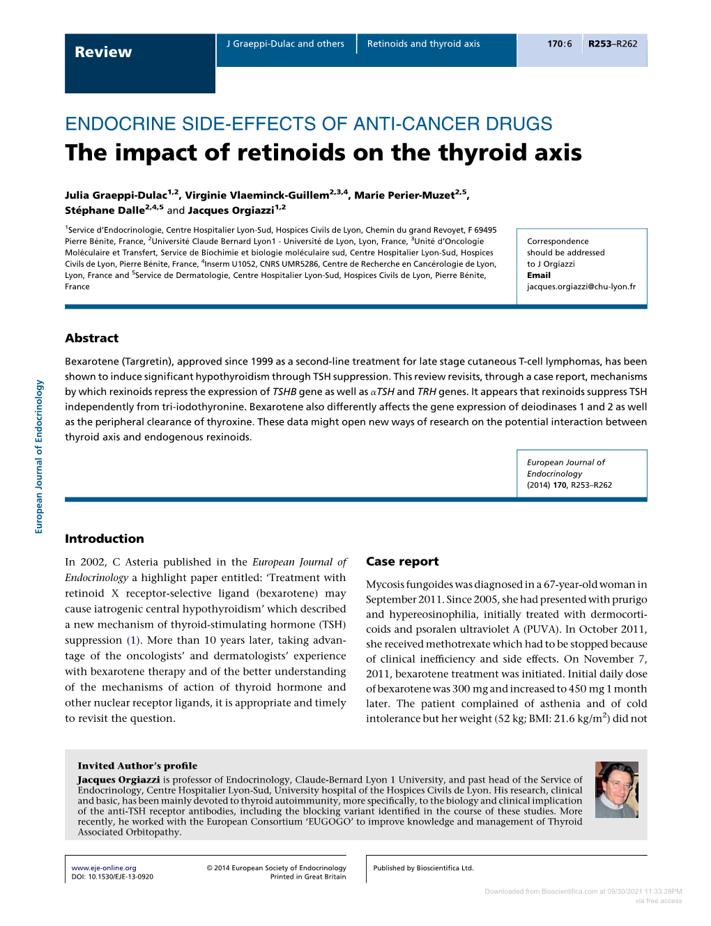 The Impact of Retinoids on the Thyroid Axis