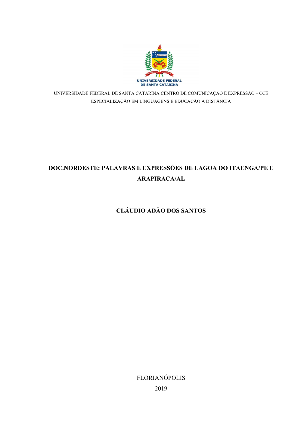 Doc.Nordeste: Palavras E Expressões De Lagoa Do Itaenga/Pe E