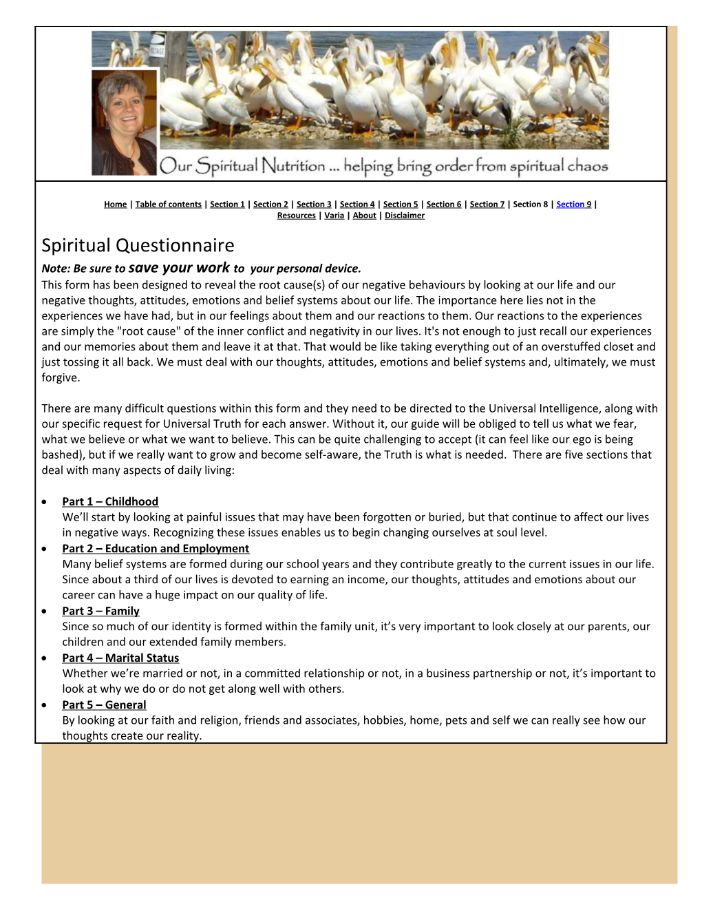 OSN - Spiritual Questionnaire