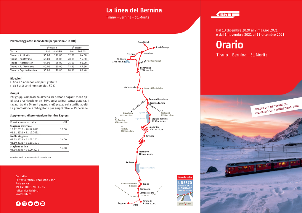 Tirano — Bernina — St. Moritz