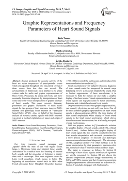 Graphic Representations and Frequency Parameters of Heart Sound Signals