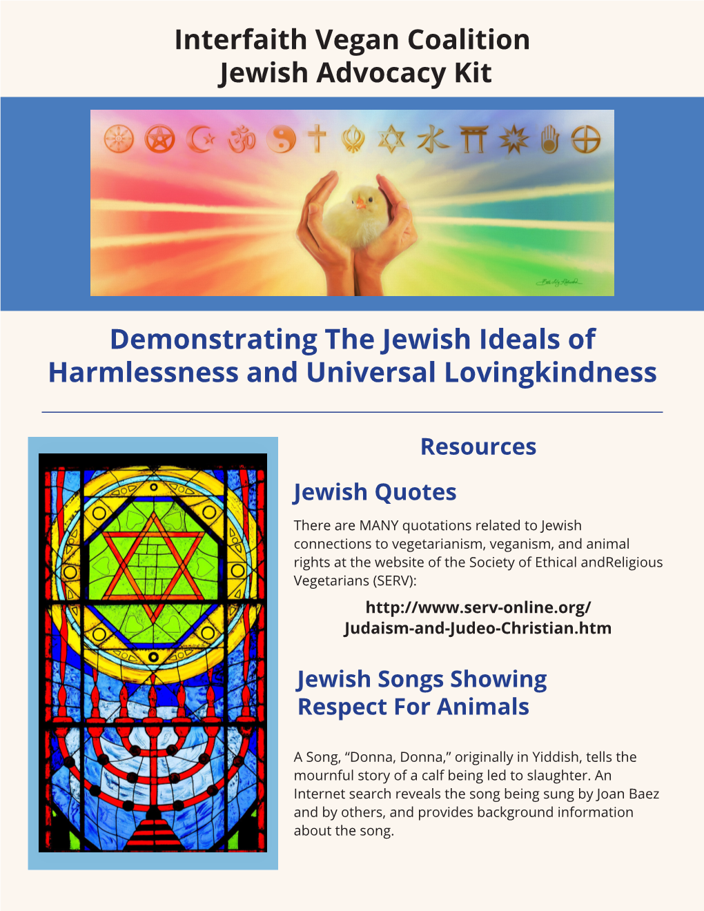 Interfaith Vegan Coalition Jewish Advocacy Kit