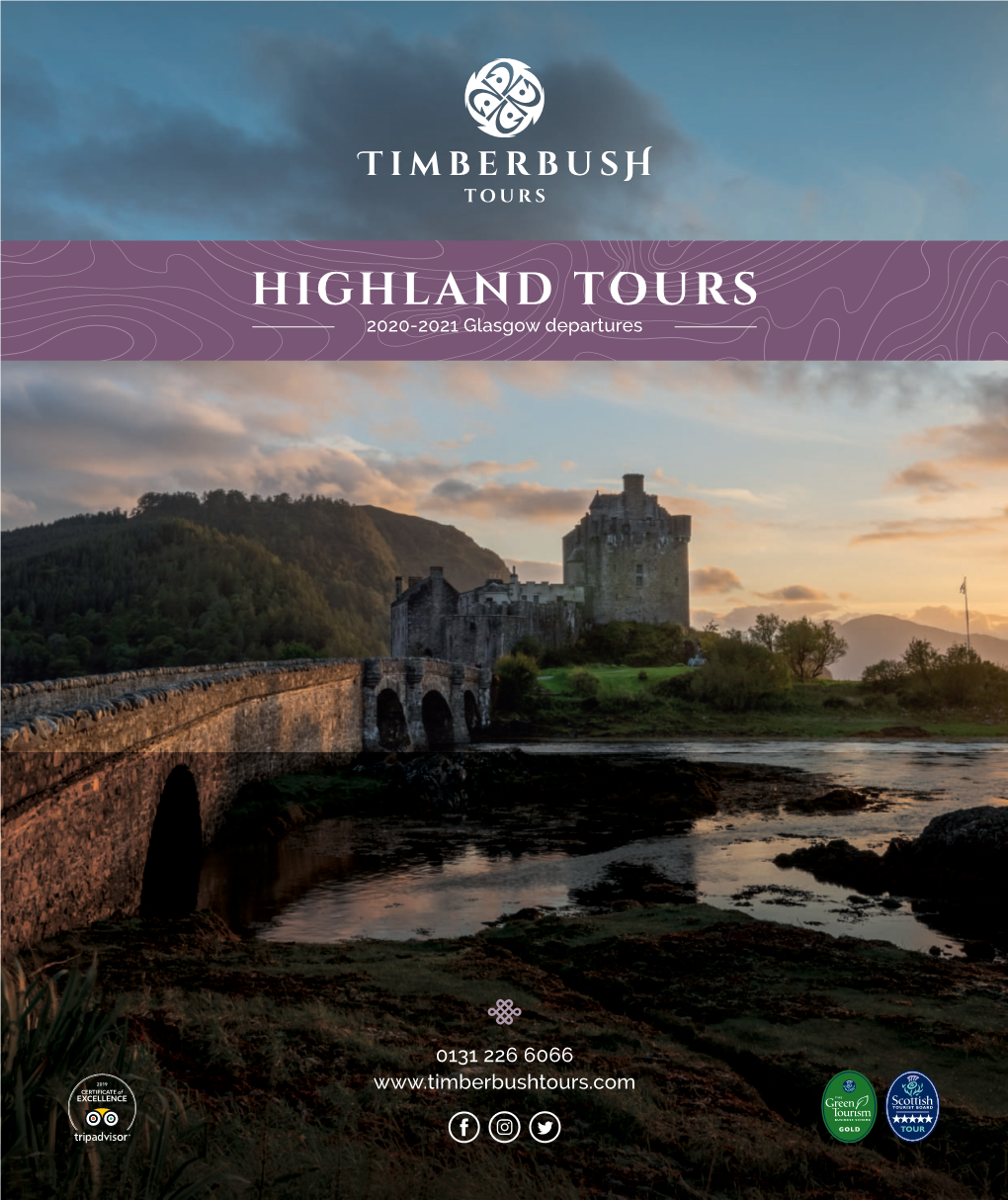 HIGHLAND TOURS 2020-2021 Glasgow Departures