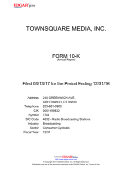 Townsquare Media, Inc