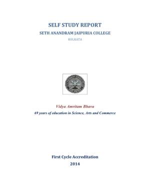 Self Study Report Seth Anandram Jaipuria College Kolkata
