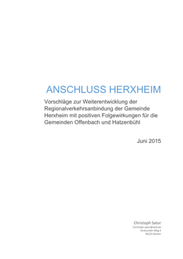 Anschluss Herxheim