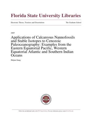 Applications of Calcareous Nannofossils and Stable Isotopes To