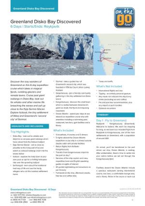 Greenland Disko Bay Discovered