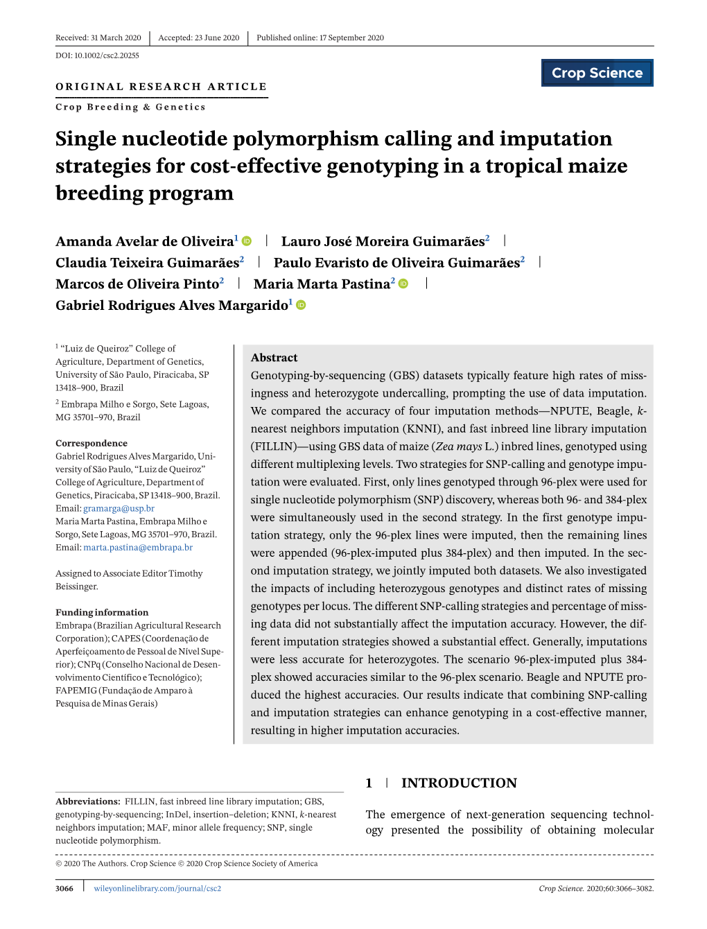 Single Nucleotide Polymorphism Calling and Imputation Strategies for Cost-Effective Genotyping in a Tropical Maize Breeding Program