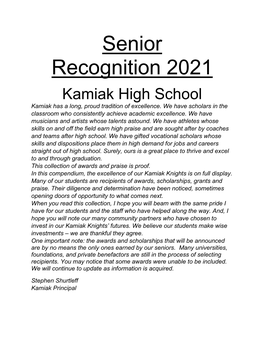 Senior Recognition 2021