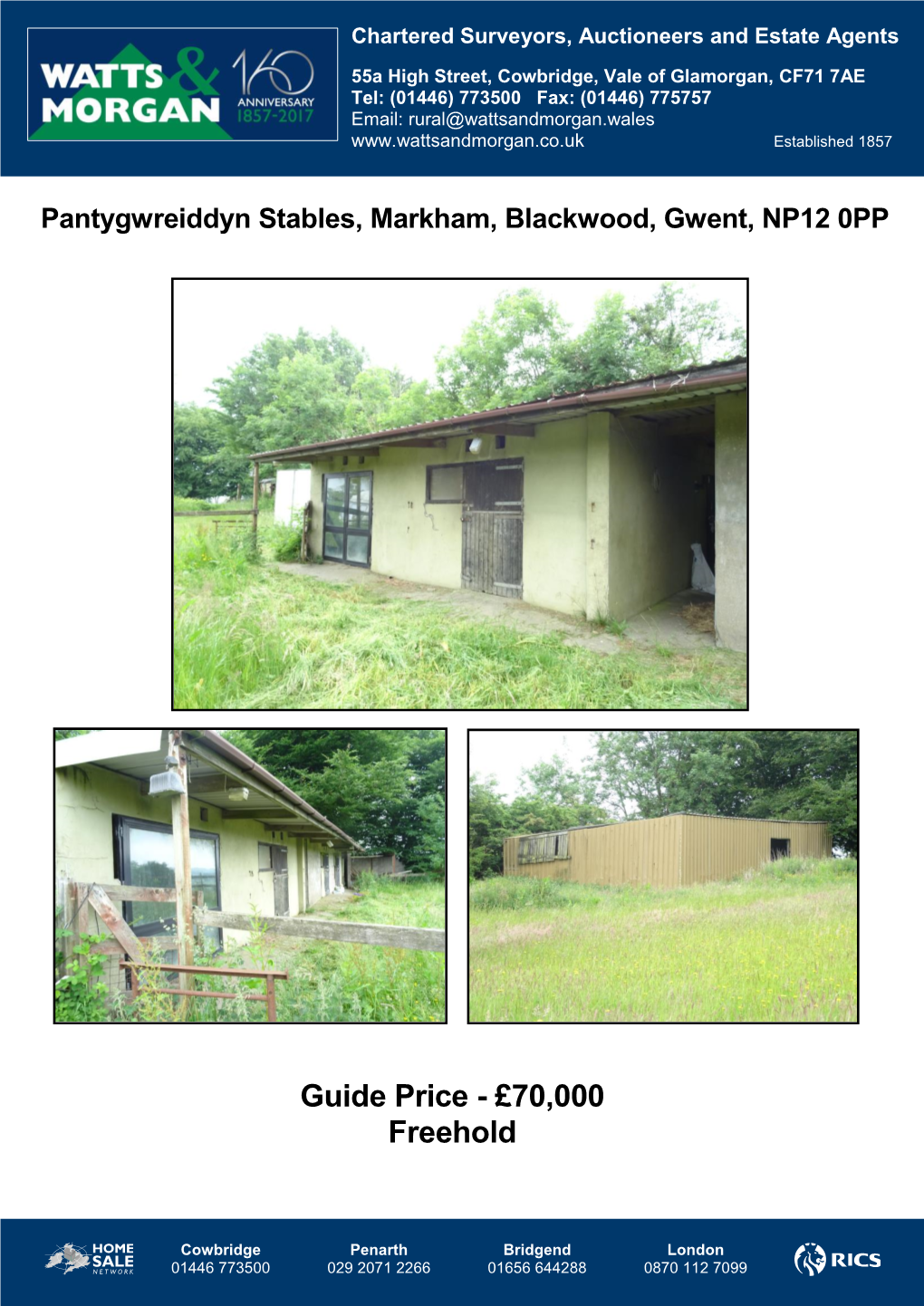 Guide Price - £70,000 Freehold