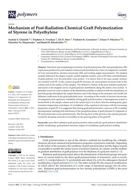 Mechanism of Post-Radiation-Chemical Graft Polymerization of Styrene in Polyethylene