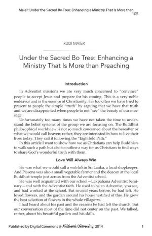 Enhancing a Ministry That Is More Than Preaching